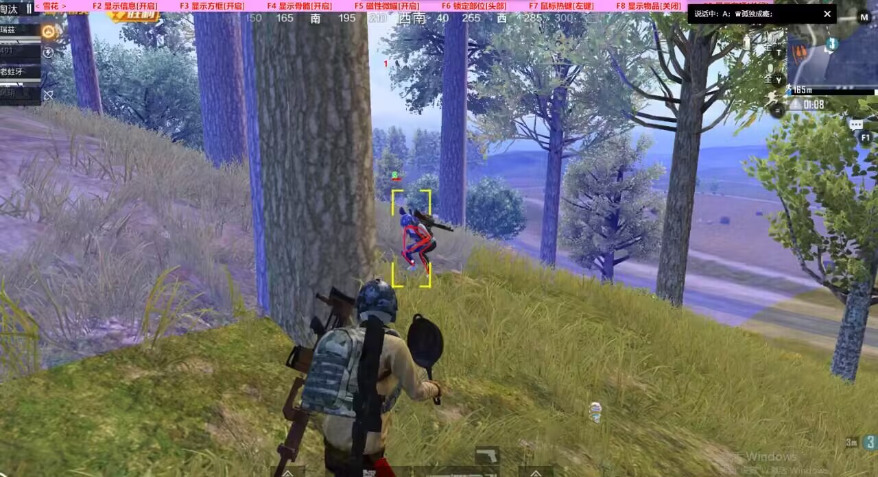 和平精英辅助【地狱犬直装V22稳定版】全屏自瞄 子弹瞬击 除草除树 车辆透视 车辆遁地